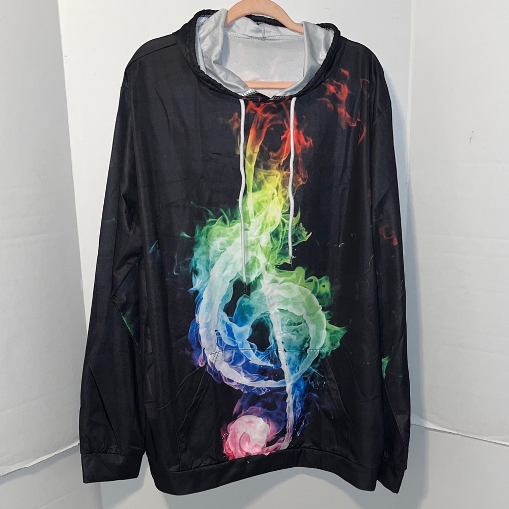 lightweight Colorful Graphic Hoodie